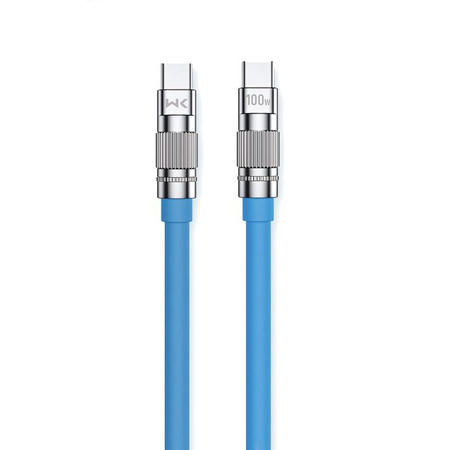 WEKOME WDC-188 Wingle sorozat - USB-C-USB-C 100W-os gyorstöltő csatlakozókábel 1 m (kék)
