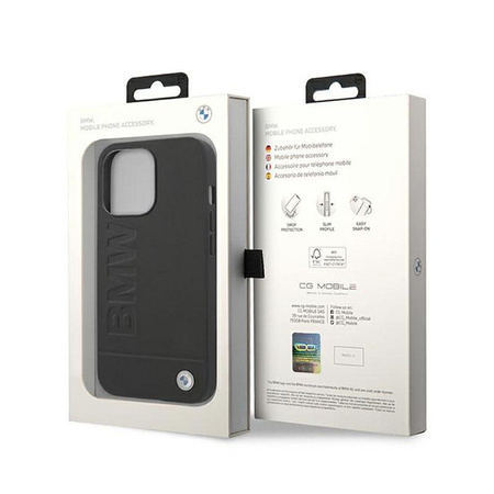 BMW Leather Hot Stamp - iPhone 14 Pro Max Case (Black)