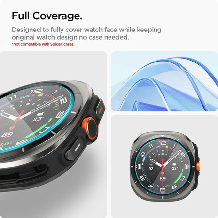 Spigen GLAS.TR EZ FIT 2-Pack - Szkło hartowane do Samsung Galaxy Watch Ultra 47 mm (2025/2024) (2 szt)
