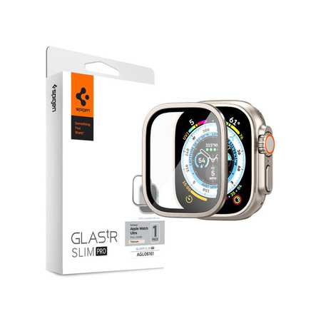Spigen Glas.TR Slim Pro - Gehärtetes Glas für die Apple Watch Ultra 49 mm (Titanium)