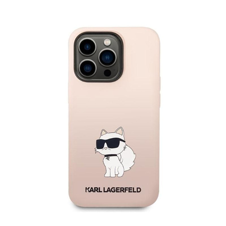 Karl Lagerfeld Silikonové pouzdro NFT Choupette - iPhone 14 Pro Max (růžové)