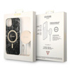 Guess Bundle Pack MagSafe IML Marble - Étui MagSafe pour iPhone 14 + chargeur (noir/or)