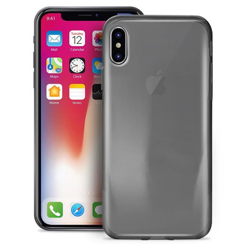PURO 0.3 Nude - Coque iPhone Xs / X (Noir Transparent)