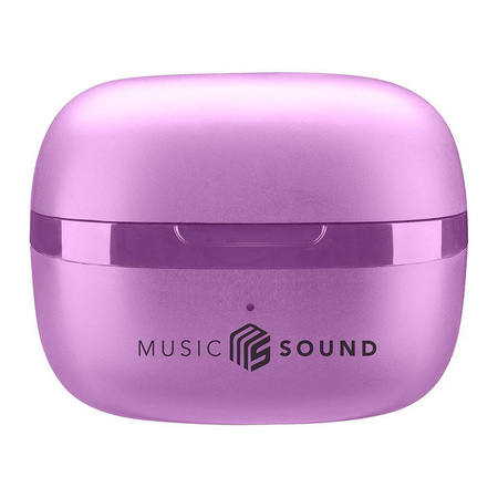 Cellularline Music Sound Flow - bezdrátová sluchátka Bluetooth V5.3 TWS s nabíjecím pouzdrem (fialová)