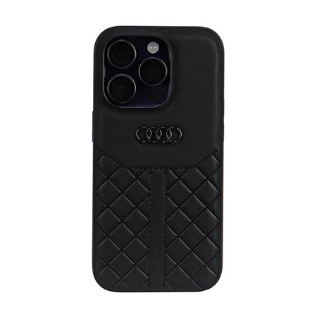 Audi valódi bőr - iPhone 14 Pro tok (fekete)