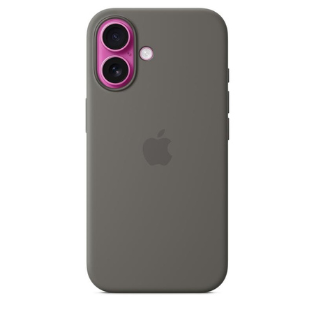 Apple szilikon tok - Szilikon tok MagSafe készülékkel iPhone 16 készülékhez (Mountain Grey)