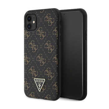 Guess 4G háromszög fém logó - iPhone 11 tok (fekete)