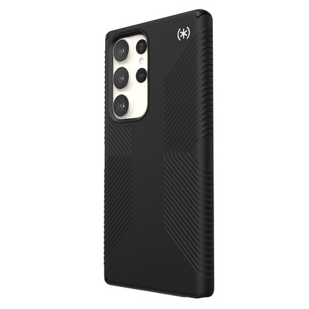 Speck Presidio2 Grip - Anti-slip case for Samsung Galaxy S23 Ultra (Black/Black/White)