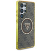 Guess 4G Glitter háromszög gombok MagSafe - tok Samsung Galaxy S25 Ultra (barna)