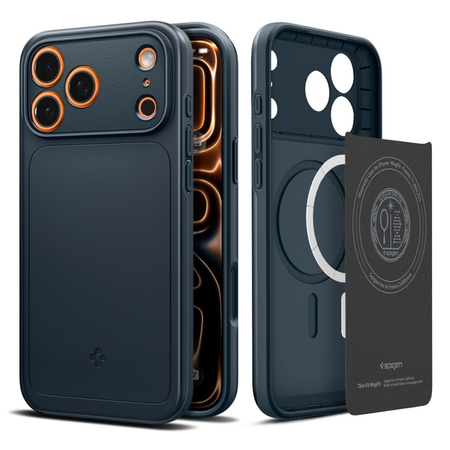 ETUI DO IPHONE 17 PRO MAX do MAGSAFE SPIGEN FIT ORYGINALNE GRANATOWE CASE