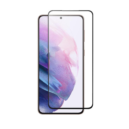 Crong 7D Nano Flexibles Glas - Bruchsicheres 9H Hybridglas für den gesamten Bildschirm des Samsung Galaxy S21