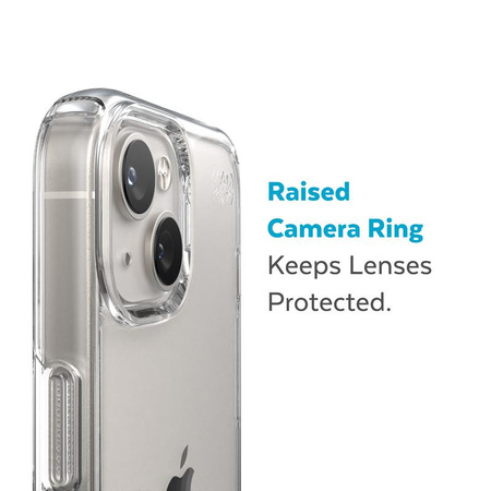 Speck Presidio Perfect-Clear - iPhone 14 Plus Case with MICROBAN Coating (Clear)