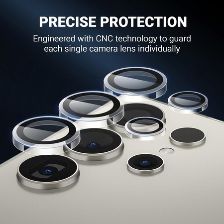 Crong Lens Ring - Tempered glass for the camera lens of the Samsung Galaxy S24 Ultra (clear)