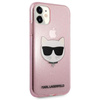 Karl Lagerfeld Choupette Head Glitter - iPhone 11 tok (rózsaszín)