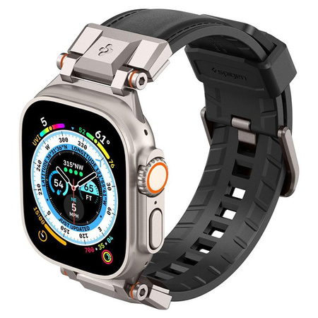Spigen DuraPro Armor PU - Bracelet pour Apple Watch 42/44/45/49 mm (noir)