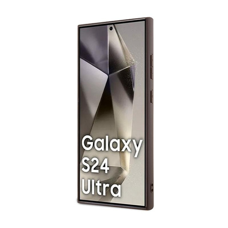 Guess 4G Triangle Metal Logo - pouzdro pro Samsung Galaxy S24 Ultra (bílé)