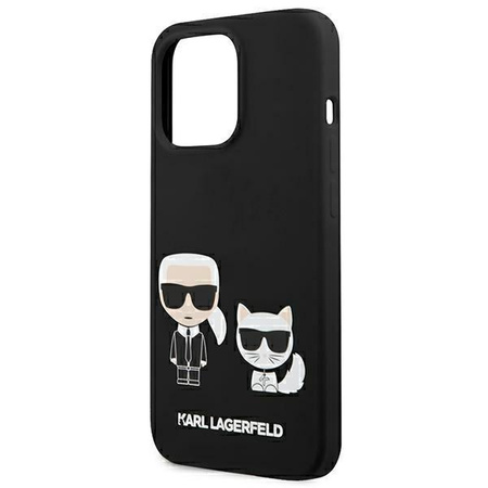 Karl Lagerfeld Slilicone Karl & Choupette Magsafe - iPhone 13 Pro Tasche (schwarz)