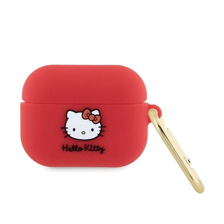 Hello Kitty Silikonová 3D hlava kočičky - pouzdro na AirPods Pro (fuchsiová)