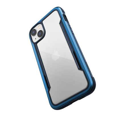 X-Doria Raptic Shield - Coque en aluminium pour iPhone 14 Plus (testée pour une chute de 3m) (Bleu marine)