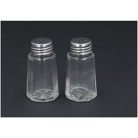 SALT & BAKER SET FOR TABLE, of Glass, Alpina, 2 pcs