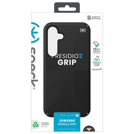 Speck Presidio2 Grip - Case for Samsung Galaxy S24+ (Black/Slate Grey/White)