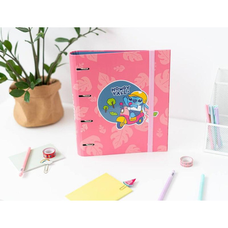 Disney Stitch - classeur A4 (4 anneaux, élastique)