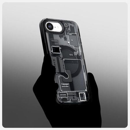 Spigen Ultra Hybrid MagSafe - pouzdro pro iPhone 16e (Zero One Black)