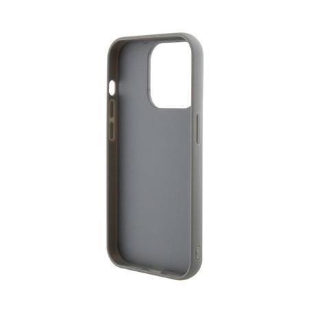 Guess Sequin Script Metal - Coque iPhone 15 Pro (argent)