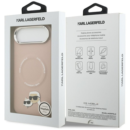 Karl Lagerfeld Karl & Choupette Pins MagSafe - Hülle iPhone Air (rosa)