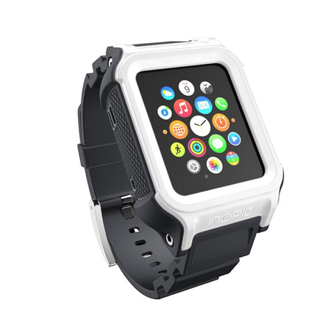 Incipio Octane Strap - Pancéřovaný řemínek pro Apple Watch, pouzdro 38/40/41 mm (bílá/šedá)