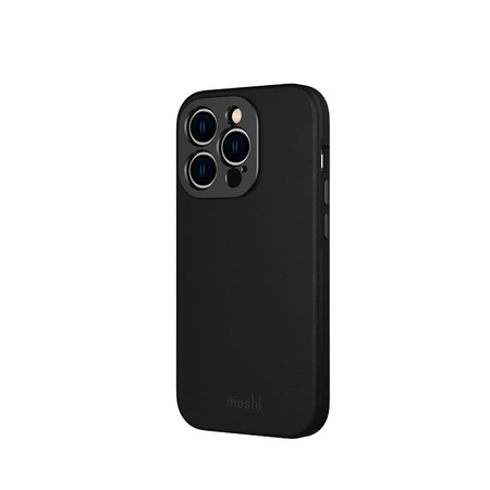 Moshi Napa Slim MagSafe - kožené pouzdro pro iPhone 14 Pro (Midnight Black)