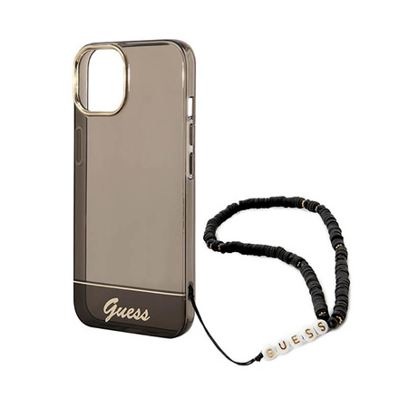 Guess Translucent Pearl Strap - iPhone 14 Case (black)