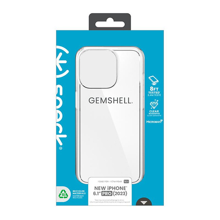 Speck Gemshell - Coque pour iPhone 15 Pro (transparente)