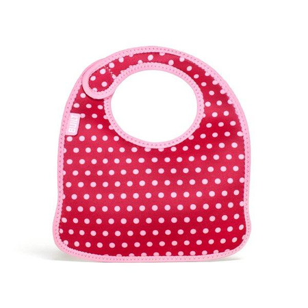 BUILT Mess Mate Set of 2 baby bib (Baby Pink Mini Dots)