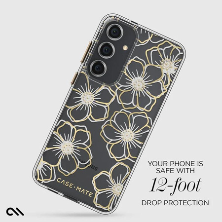 Case-Mate Floral Gems - étui pour Samsung Galaxy S24+ (Or)