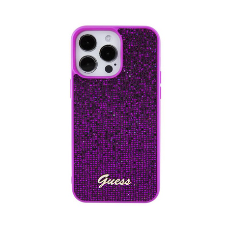 Guess Disco Metal Script - Hülle für iPhone 15 Pro Max (fuchsia)