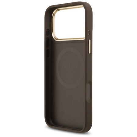 ETUI DO IPHONE 17 PRO MAX do MAGSAFE GUESS BRĄZOWE ORYGINALNE ELEGANCKIE