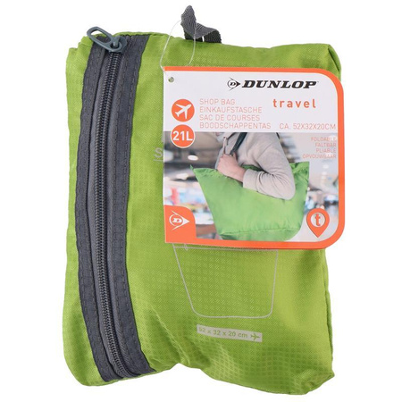FOLDABLE SHOPPING TRAVEL BAG, Green, Dunlop 21 L