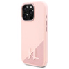 Karl Lagerfeld Silicone Shadow Metal Initial MagSafe - Coque iPhone 16 Pro (rose)