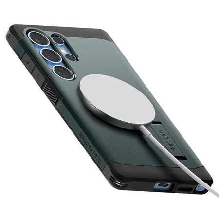 Spigen Tough Armor MagSafe - Gehäuse für Samsung Galaxy S25 Ultra (Abyss Grün)