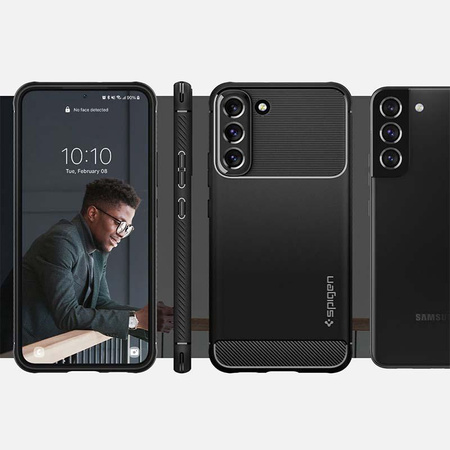 Spigen Rugged Armor - Etui pour Samsung Galaxy S22 (Noir)