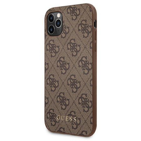 Guess 4G Metal Gold Logo - Coque iPhone 11 Pro (marron)
