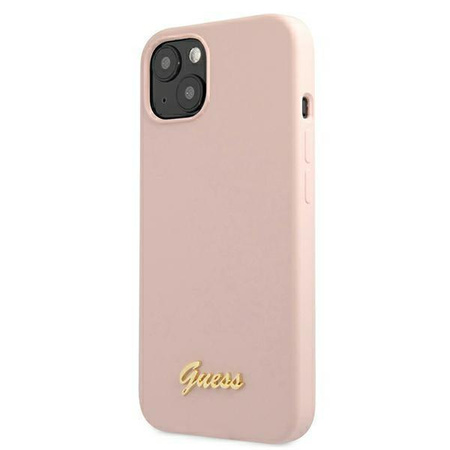 Étui Guess Silicone Script MagSafe - iPhone 13 (rose)