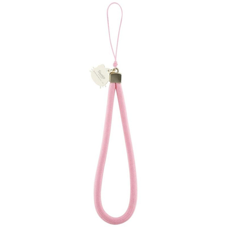 Hello Kitty Nylon Cord Kitty Head - Phone Charm (Pink)