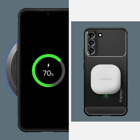 Spigen Rugged Armor - Gehäuse für Samsung Galaxy S22+ (Schwarz)