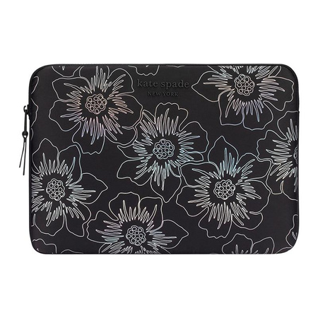 Kate Spade New York Puffer Sleeve - obal na MacBook Pro 16" / Laptop 16" (Hollyhock Iridescent Black)