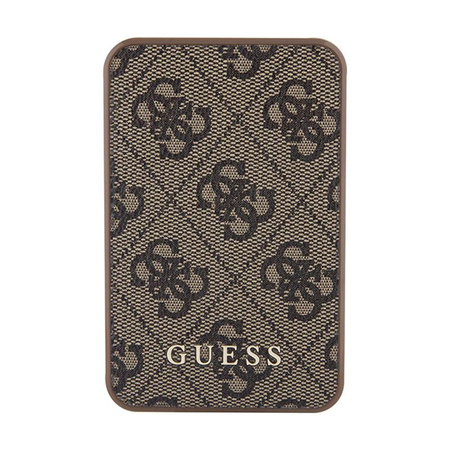 Guess 4G Leder Metall Logo - Power Bank 5000 mAh 15W (braun)