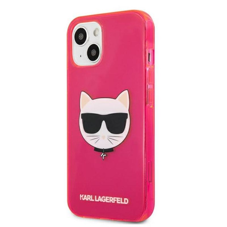 Karl Lagerfeld Choupette Head - iPhone 13 mini case (fluo pink)