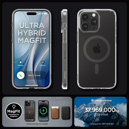 Spigen Ultra Hybrid MagSafe - Étui pour iPhone 15 Pro Max (Graphite)