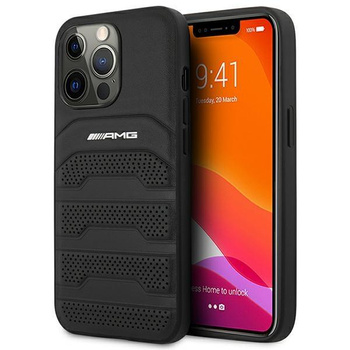AMG Debossed Lines - pouzdro pro iPhone 14 Pro (černé)